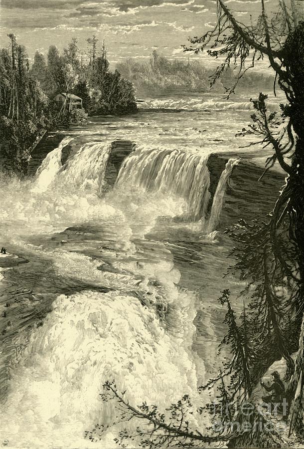 General View Of Trenton Falls Drawing by Print Collector