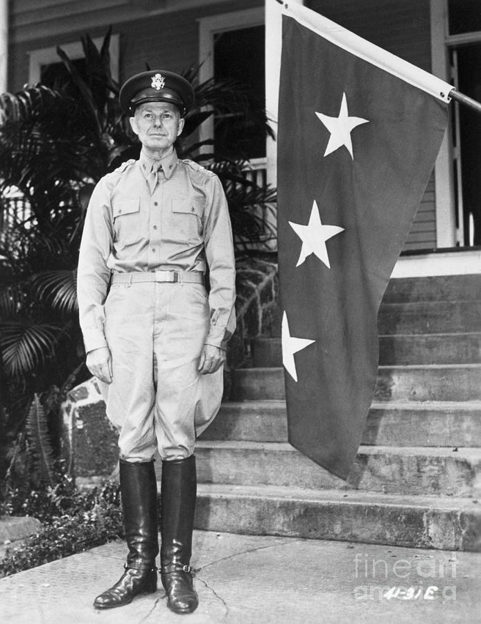 General Walter C. Short Posing Outdoors Photograph by Bettmann