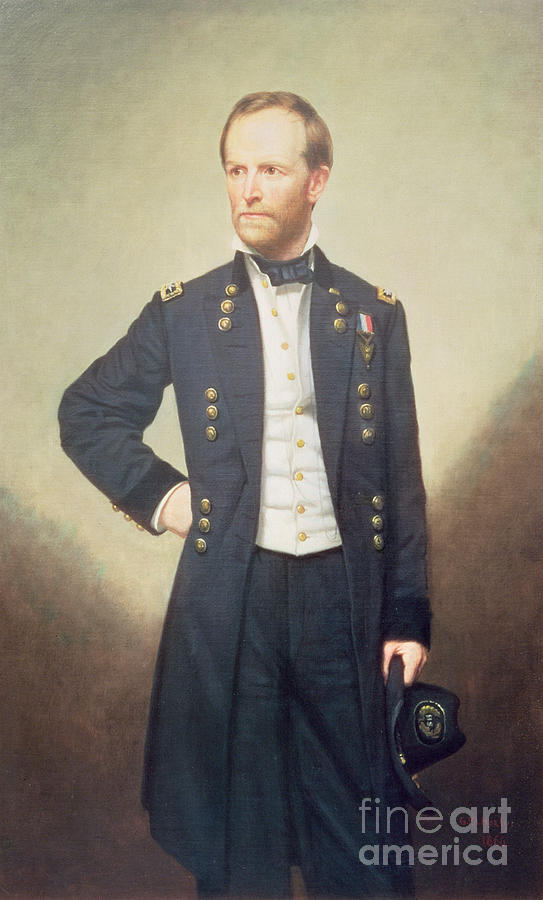 General William Sherman, 1866 Painting by George Peter Alexander Healy