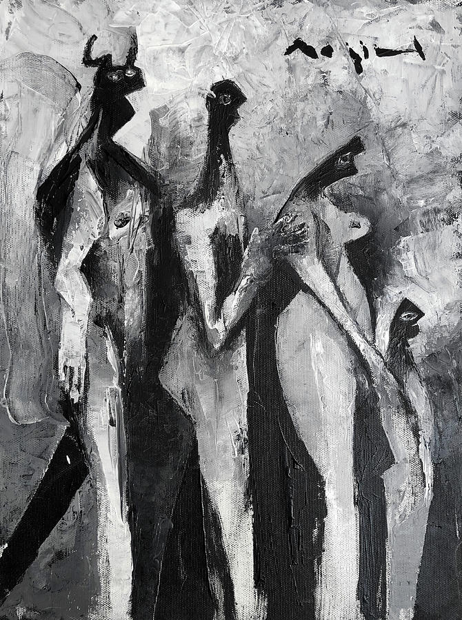 Black And White Painting - Generations  by Mark M Mellon
