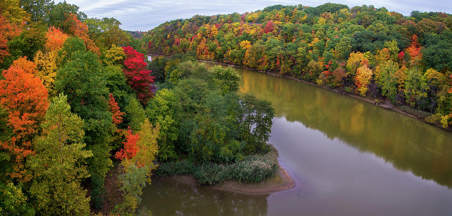 Genesee River gorge Photograph by Mark Papke