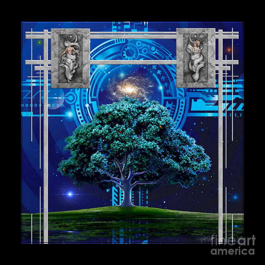 Genesis ... Tree of Knowledge... Digital Art by Monty Wright