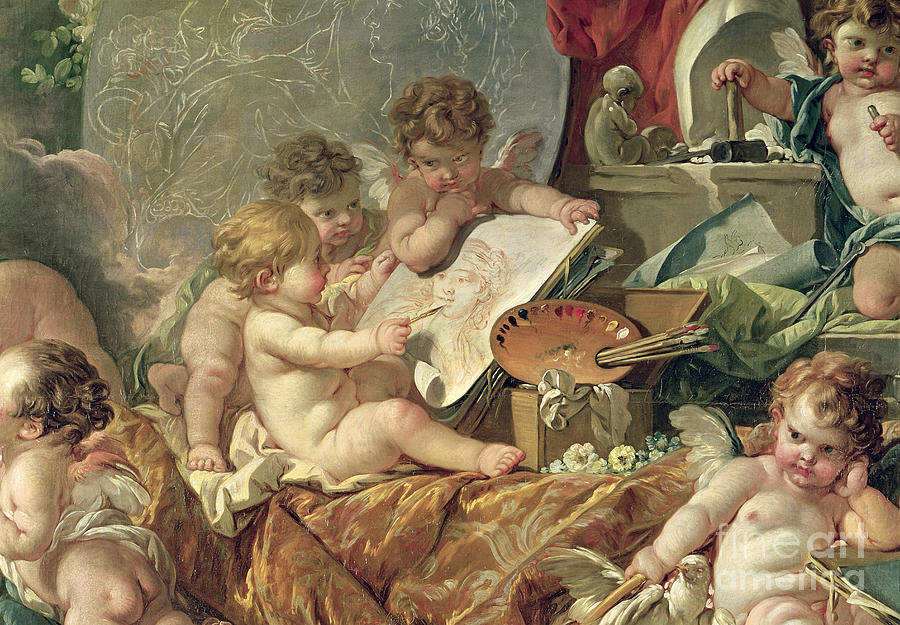 Genius Teaching The Arts, 1761 Painting by Francois Boucher