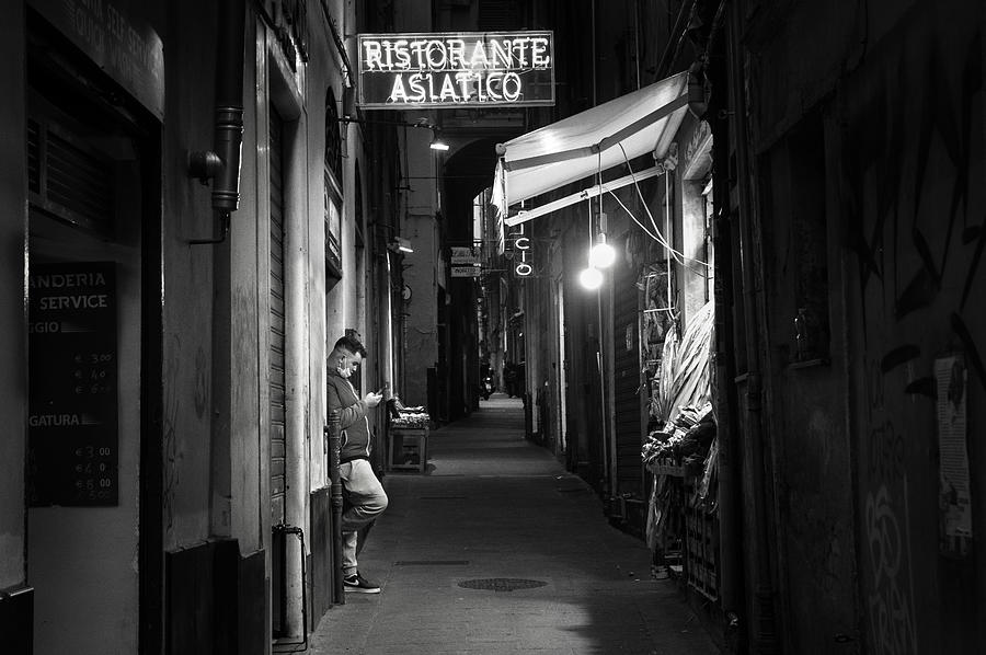 Genoa By Night Photograph by Alessandro Traverso