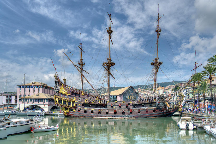 Genoa Italy Pirate Ship Photograph by Alan Toepfer