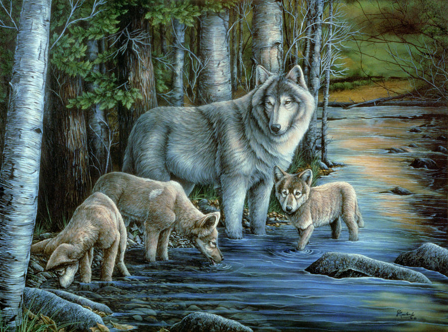 Animal Painting - Gentle Morning by Jenny Newland
