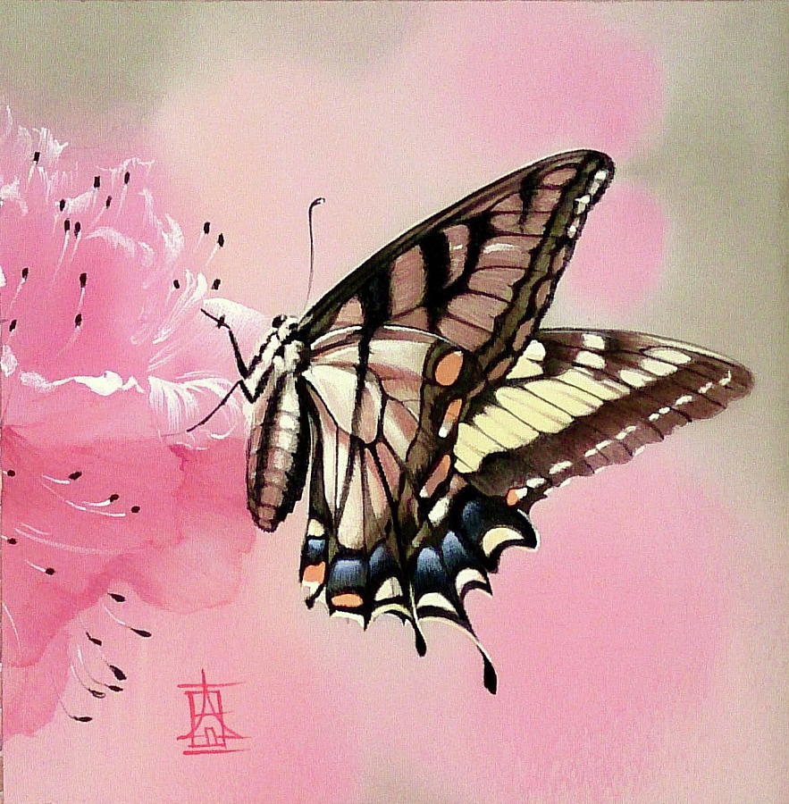 Gentle Wave of Wings Painting by Alina Oseeva