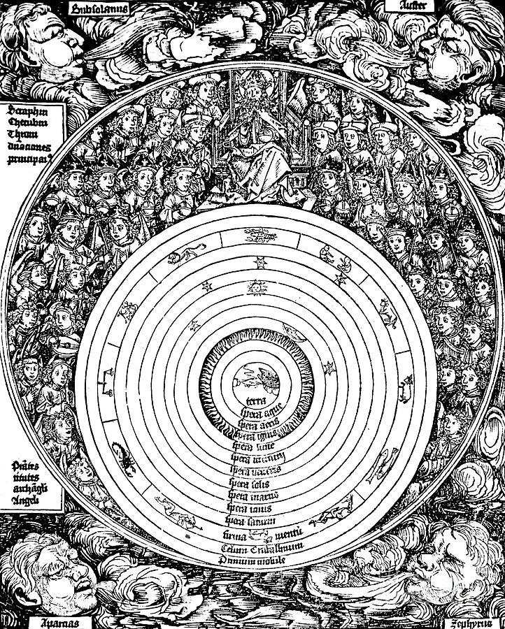 Geocentric Universe, 1493 Drawing by Print Collector