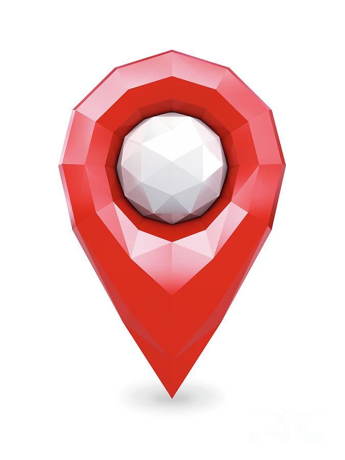 Geolocation Position Icon Photograph by Nobeastsofierce/science Photo Library