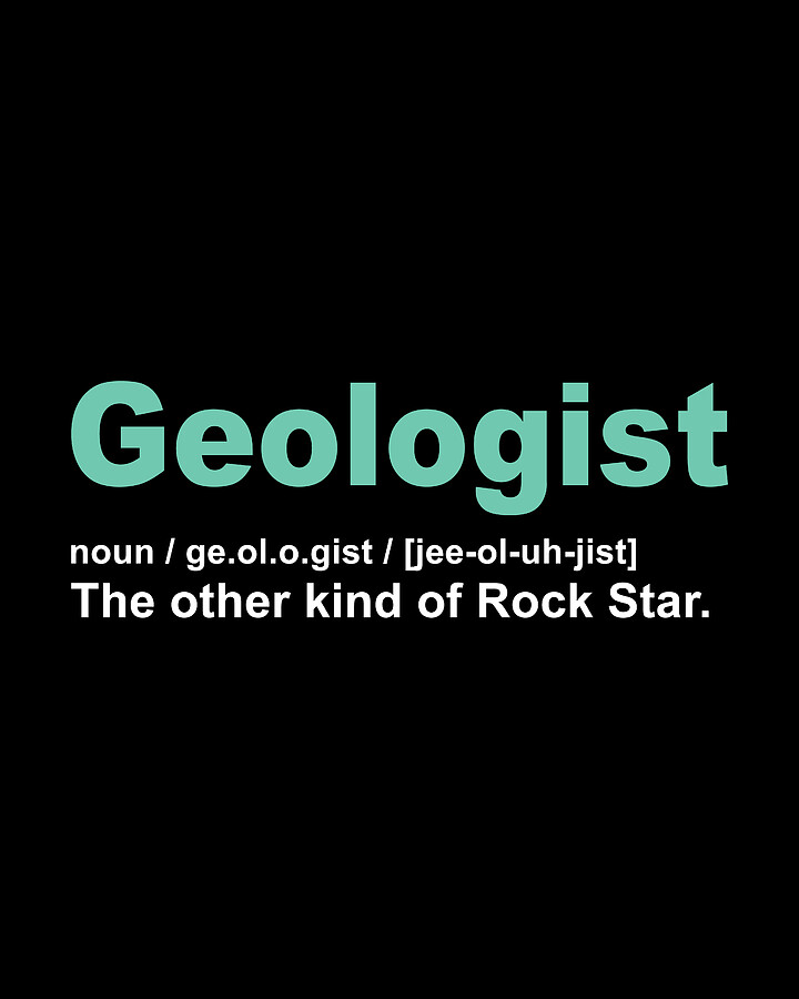Geologist Rock Star Definition Geology Pun Rocks Digital Art by Henry B