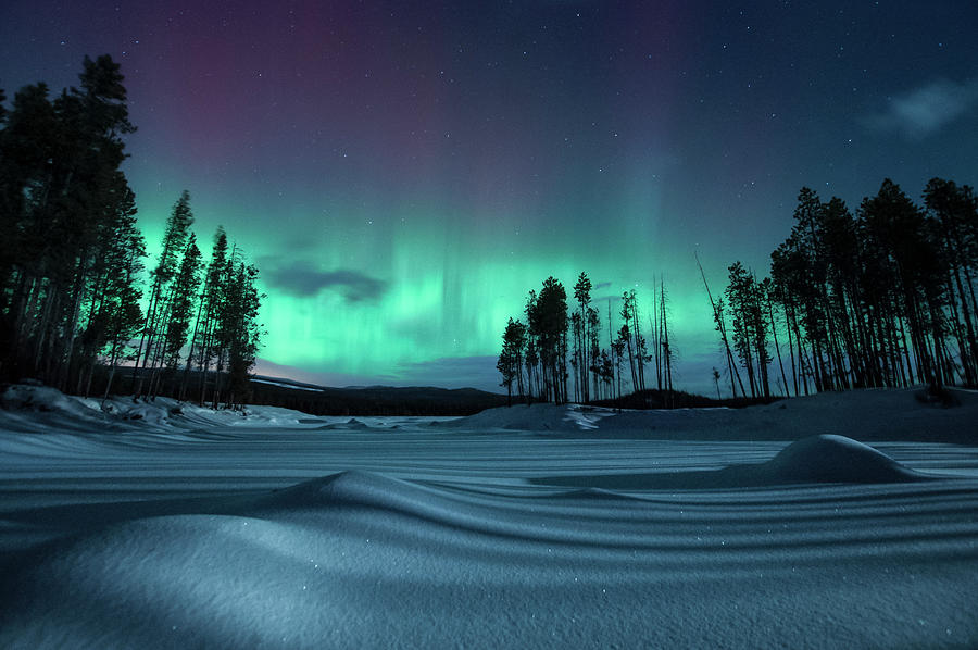 Geomagnetic Storm At Night, Penticton, British Columbia, Canada Digital ...