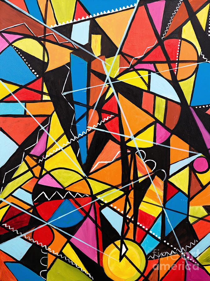 Abstract Painting - Geometric  2 by Art by Danielle