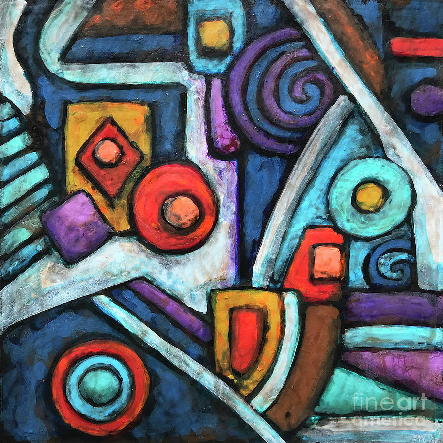 Geometric Abstract 4 Painting by Amy E Fraser