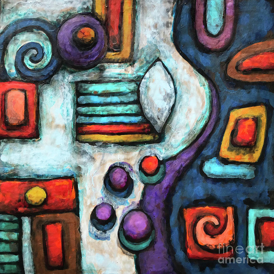 Geometric Abstract 5 Painting by Amy E Fraser
