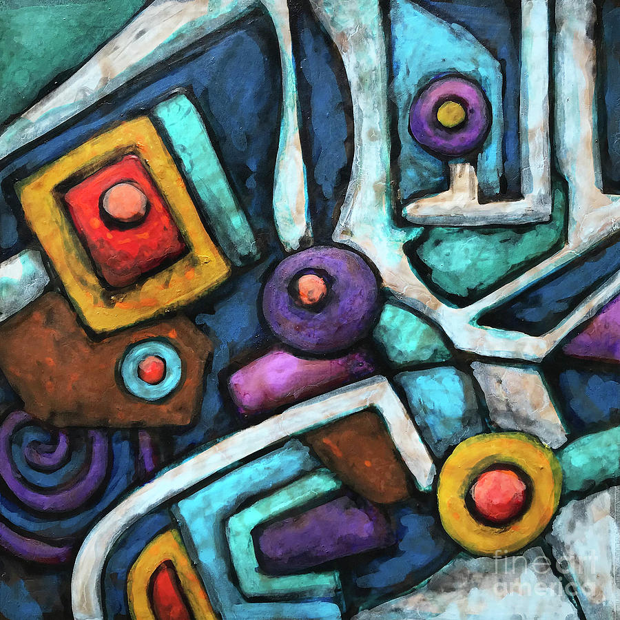 Geometric Abstract 6 Painting by Amy E Fraser
