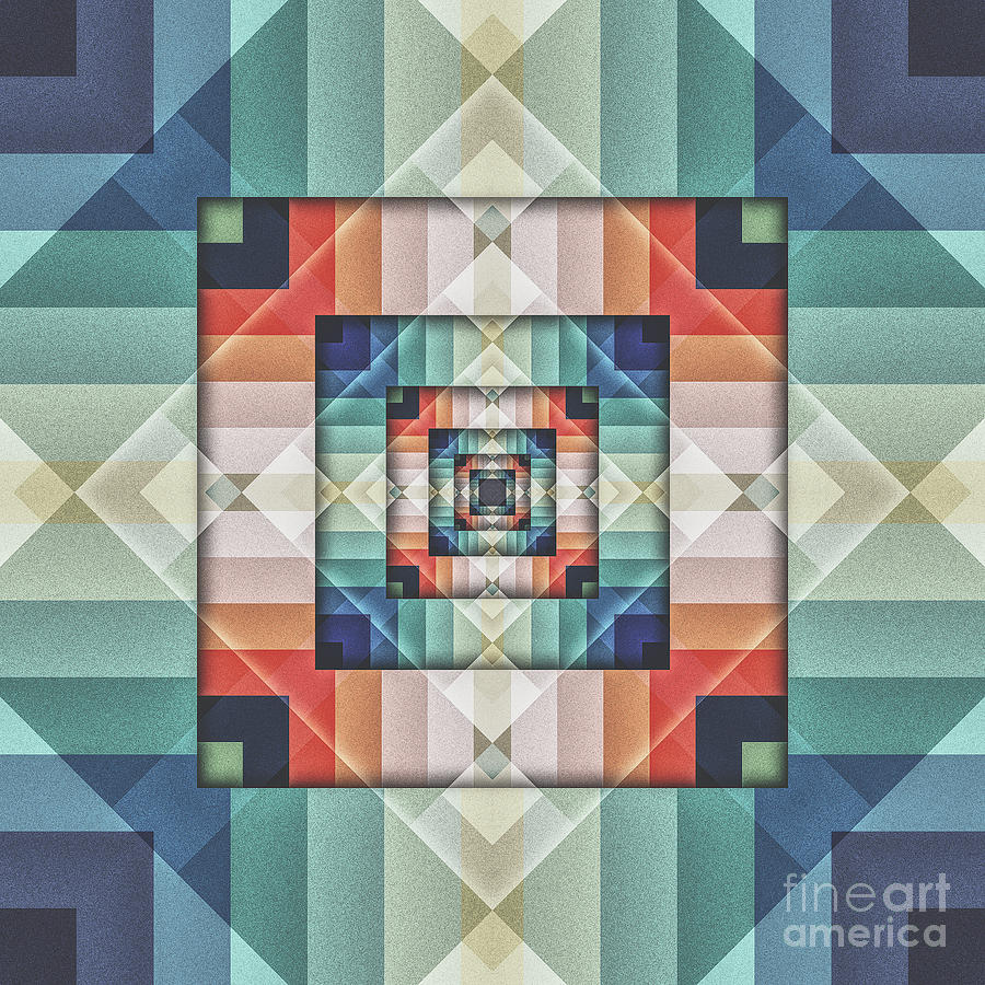 Geometric Box of Colors Digital Art by Phil Perkins