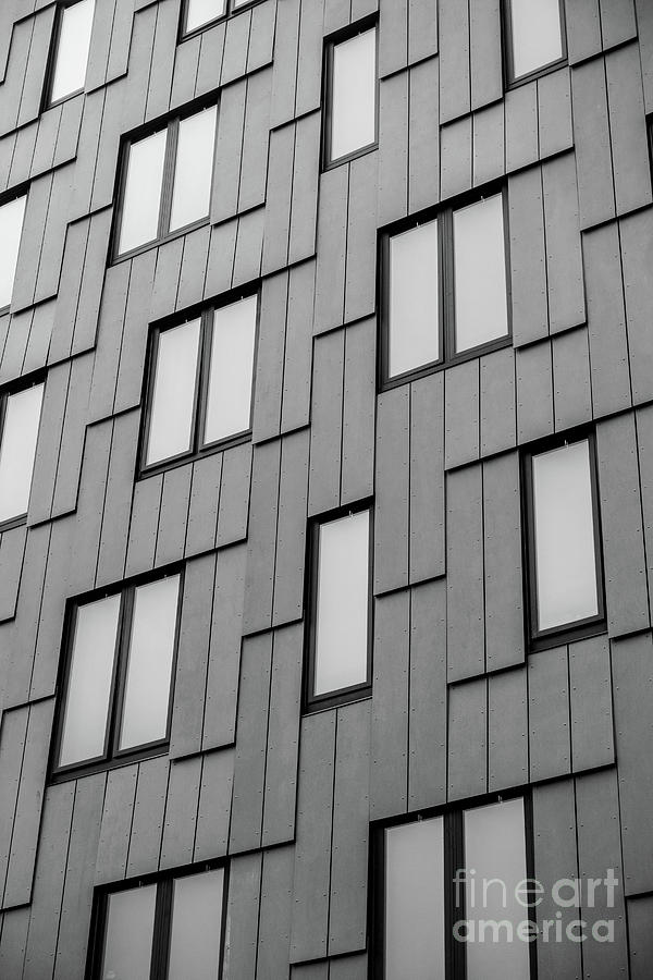 Geometric Pattern on a Modern Building Photograph by Edward Fielding