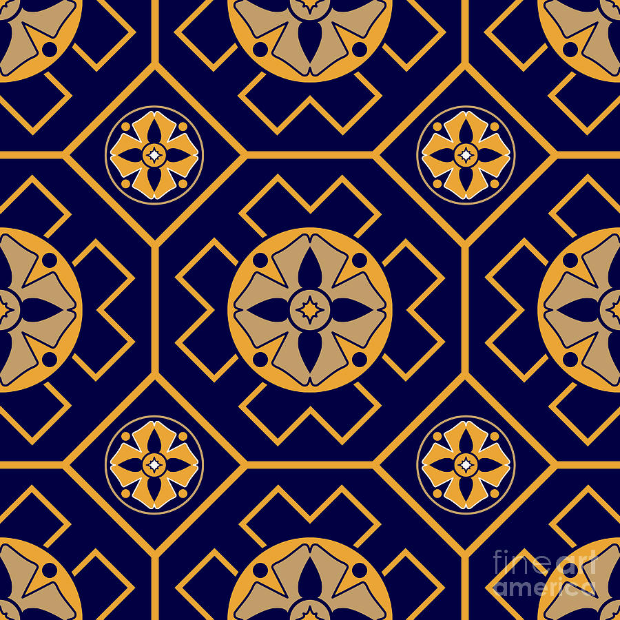 Pattern Digital Art - Geometric Seamless Pattern by Tania Anisimova Pattern Digital Art - Geometric Seamless Pattern by Tania Anisimova