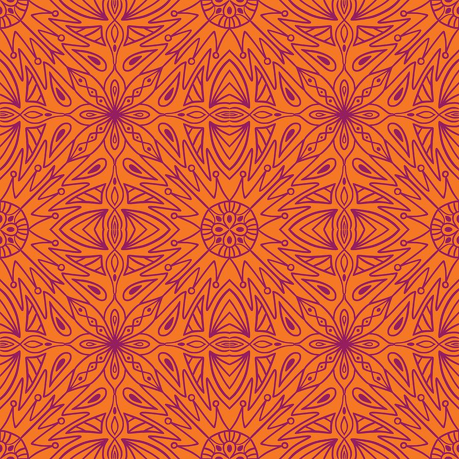 Geometric symmetrical seamless pattern Digital Art by Jelena Obradovic ...