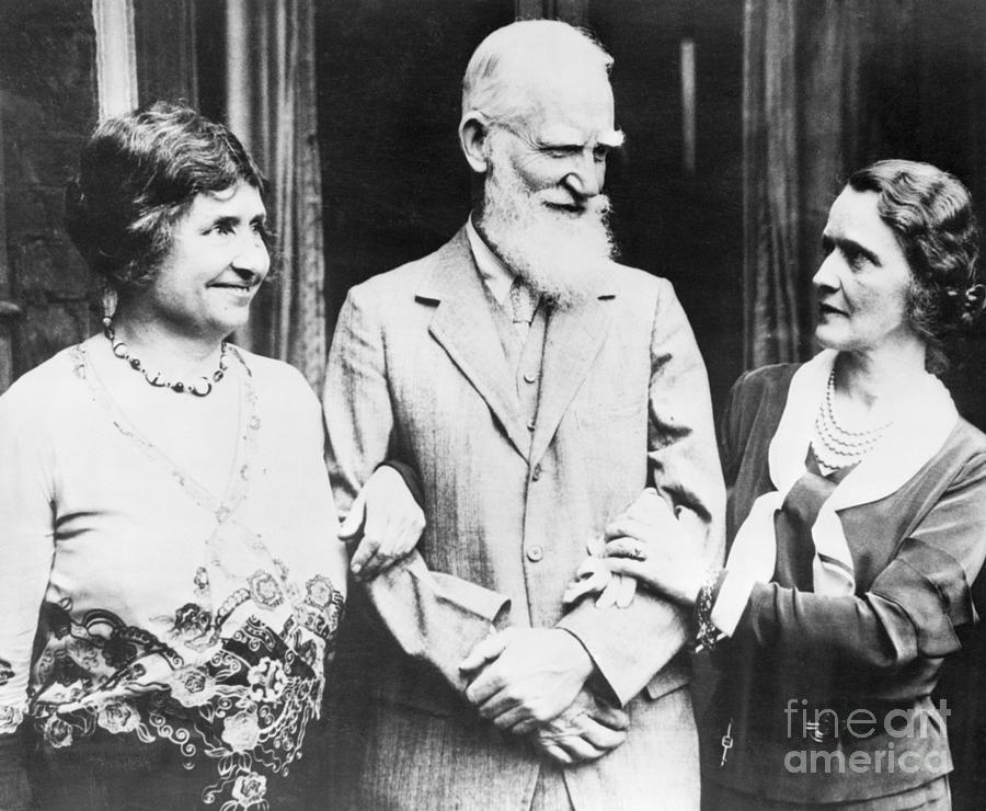 Politician Photograph - George Bernard Shaw And Friends by Bettmann