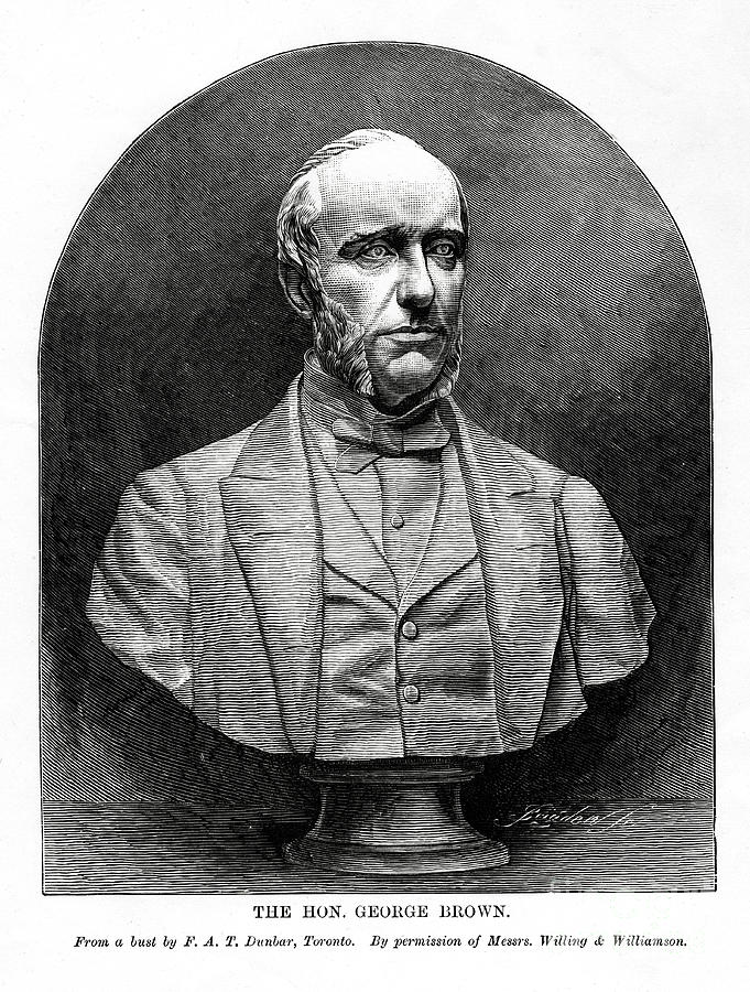 George Brown, Scottish-born Canadian Drawing by Print Collector