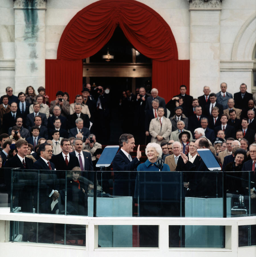 George Bush Inauguration Ceremony - 1989 Photograph by War Is Hell Store