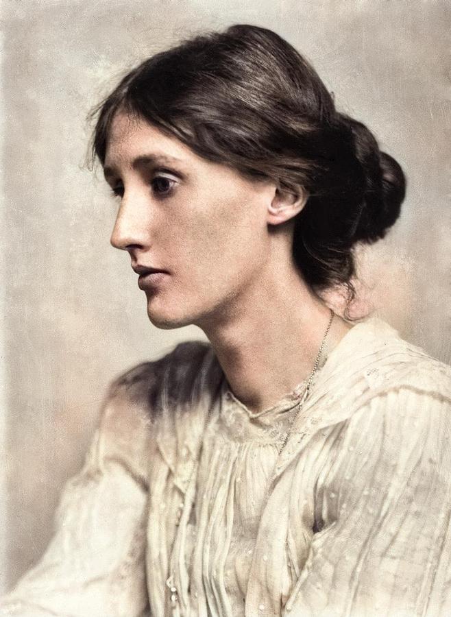 George Charles Beresford - Virginia Woolf In 1902 Colorized By Ahmet Asar Colorized By Ahmet Asar Painting