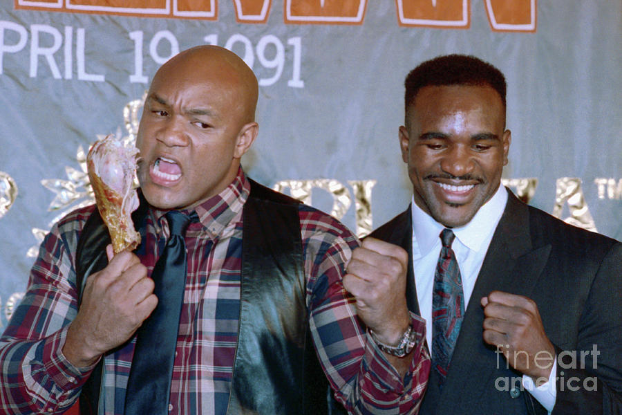 George Foreman And Evander Holyfield Photograph by Bettmann