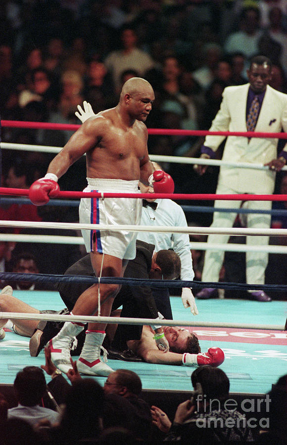 George Foreman Stalks The Ring After Ko Photograph by Bettmann
