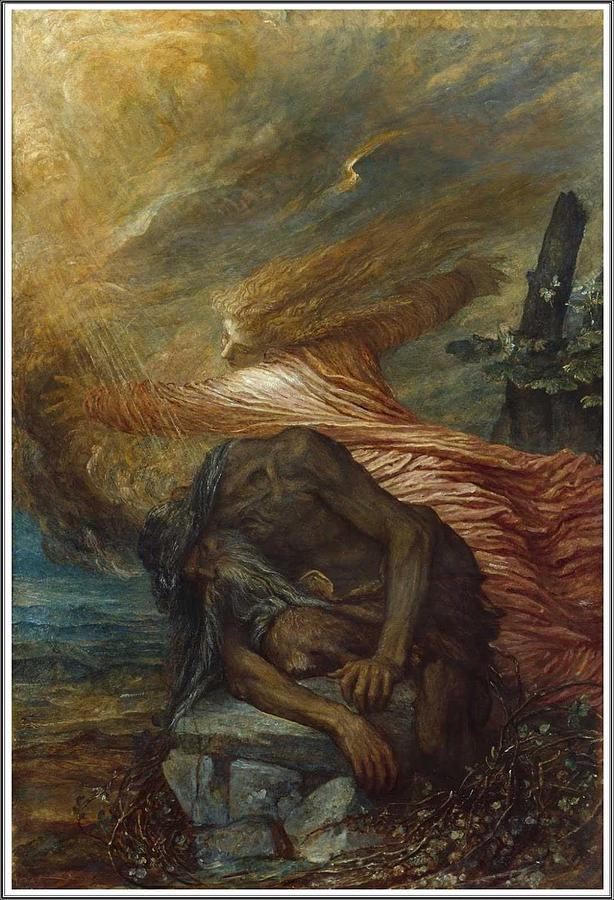 George Frederic Watts 1817-1904 , The Death of Cain - 1872 Painting by ...