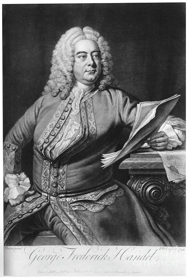George Frideric Handel, German-born Drawing by Print Collector