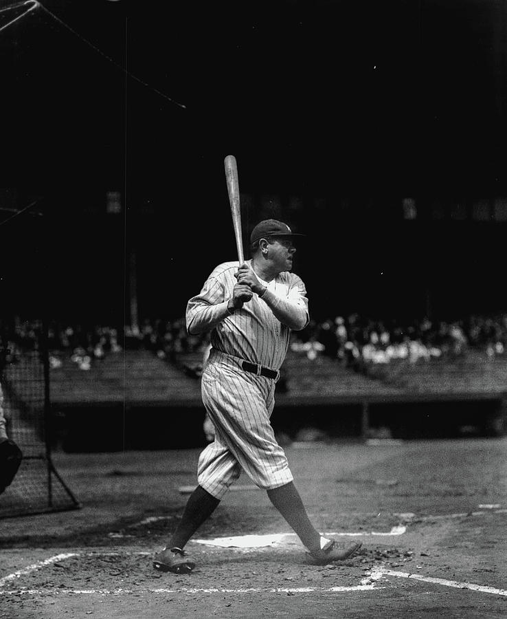 George Babe Ruth At Bat 1934 by American School