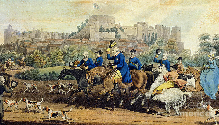 George III Returning from Hunting Painting by James Pollard