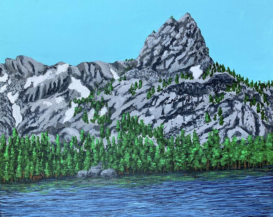 George Lake -Mammoth Painting by Katherine Young-Beck