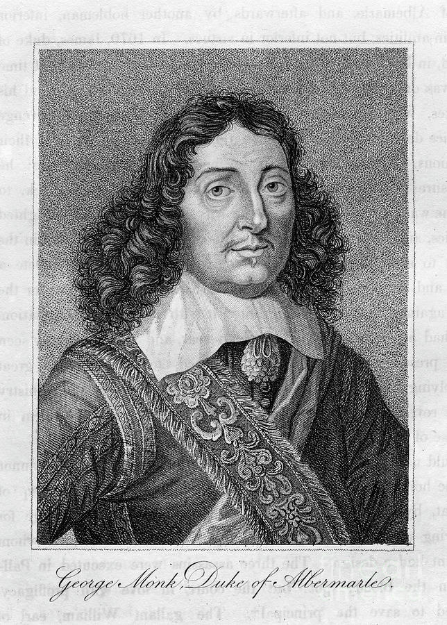 George Monck, Duke Of Albemarle, 17th Drawing by Print Collector