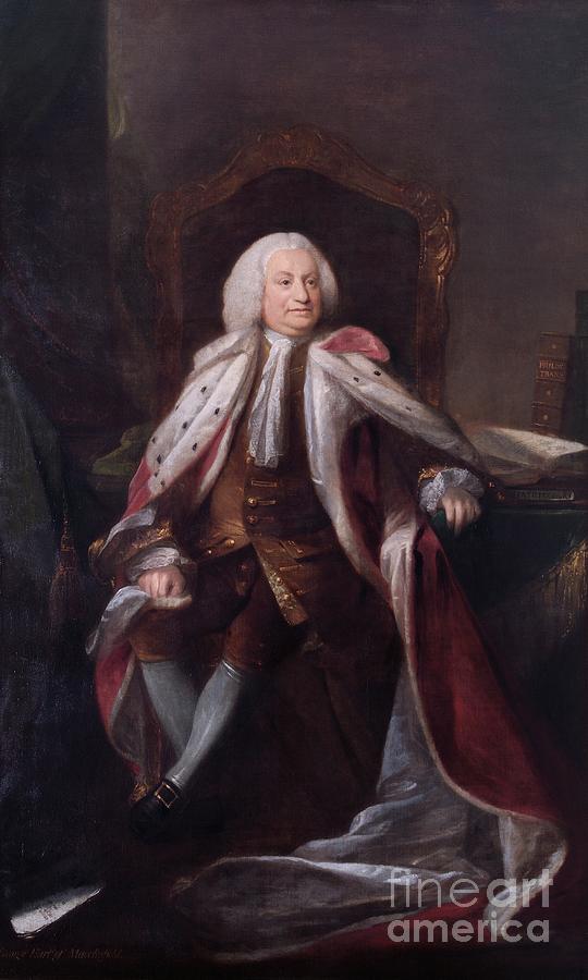 George Parker, 2nd Earl Of Macclesfield Painting by Benjamin Wilson