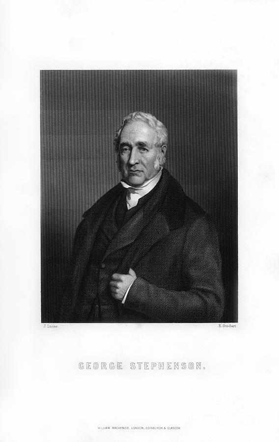 George Stephenson, English Mechanical Drawing by Print Collector