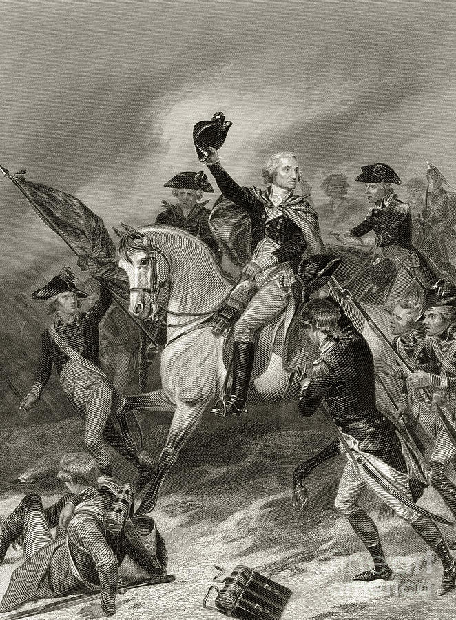 George Washington At The Battle Of Princeton, January 3rd 1777 Painting by Alonzo Chappel