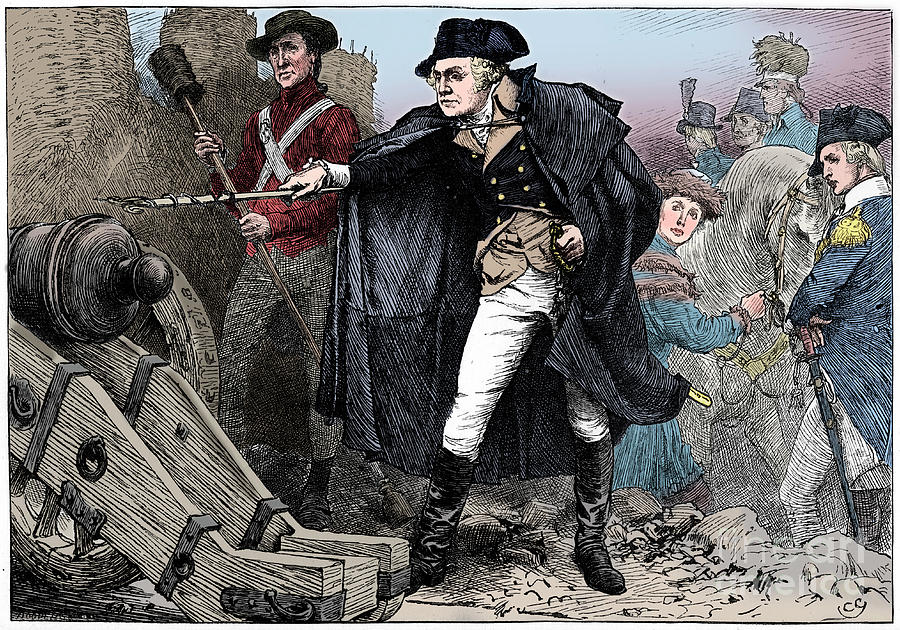 George Washington At The Siege Drawing by Print Collector