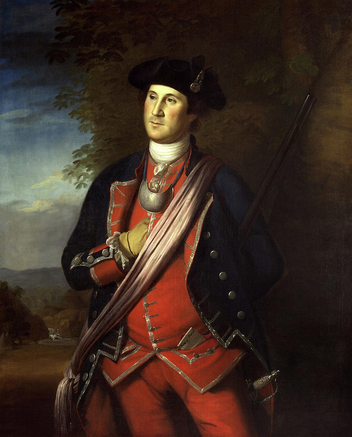 George Washington Military Portrait - Charles Willson Peale  Painting by War Is Hell Store