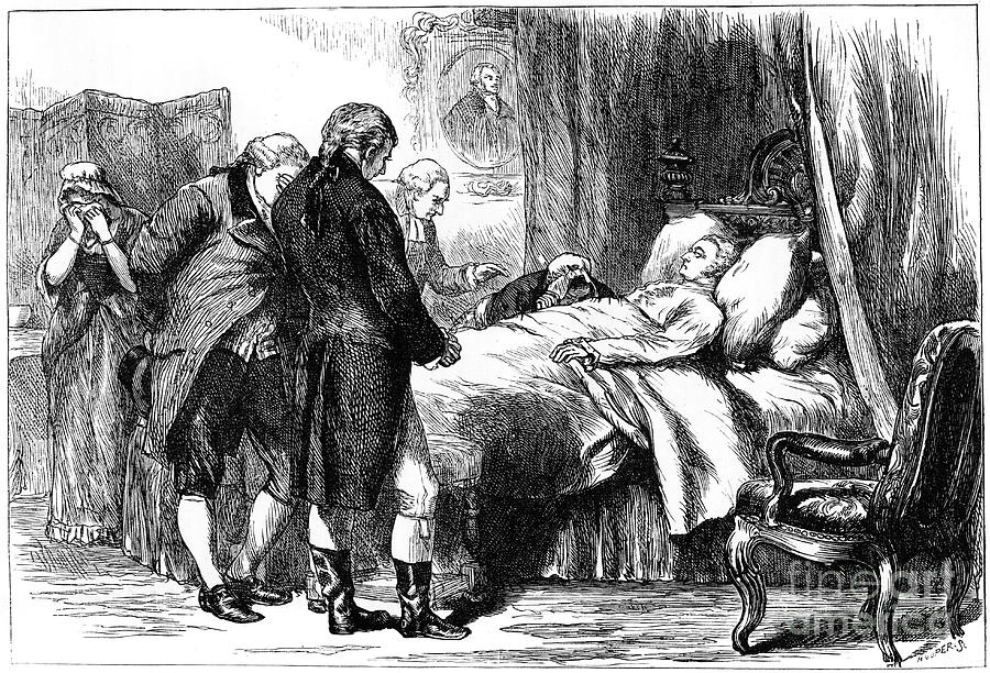 George Washington On His Deathbed Drawing by Print Collector