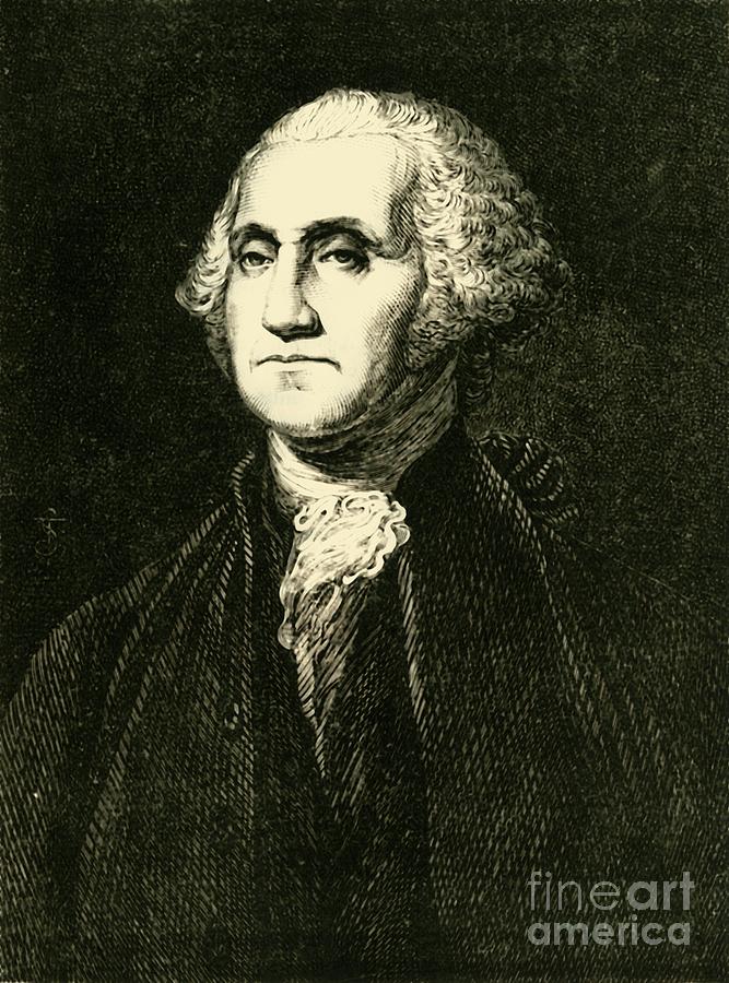George Washington Drawing by Print Collector