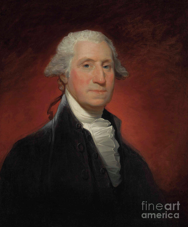 George Washington Painting - George Washington, Vaughan type, 1795 by Gilbert Stuart