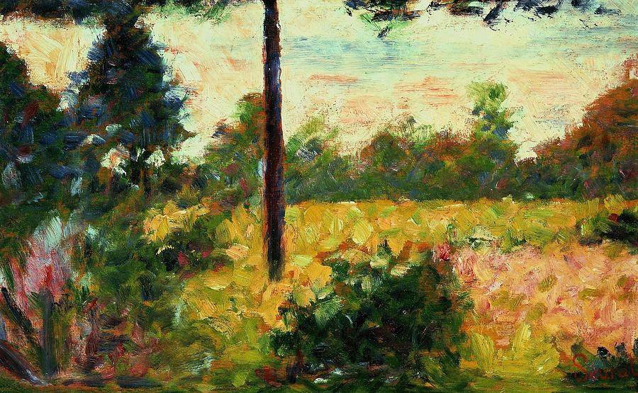Georges Seurat / Forest of Barbizon, c. 1922, Oil on canvas. Painting by Georges Seurat -1859-1891-