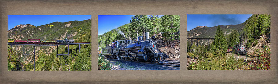 Georgetown Loop Railroad Triptych Photograph by Lorraine Baum