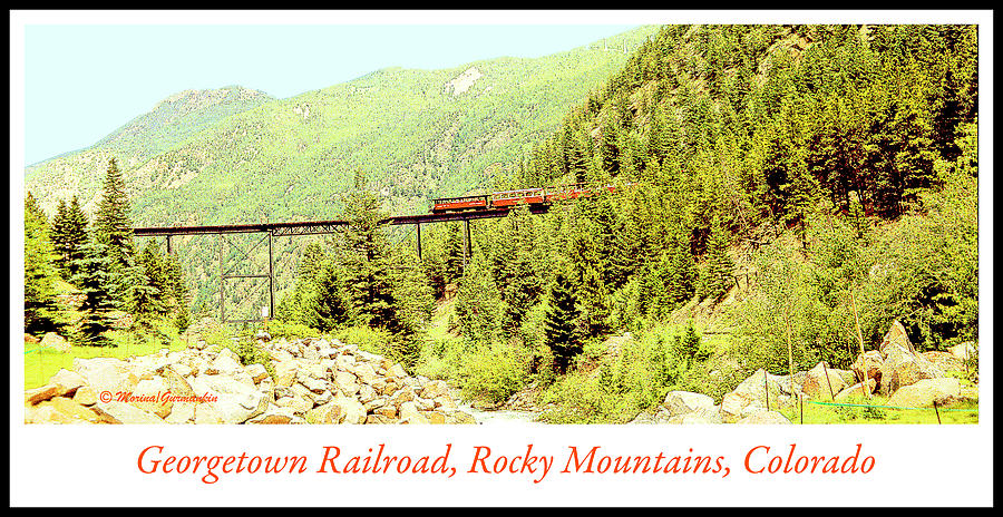 Georgetown Railroad, Rocky Mountains, Colorado Digital Art by A Macarthur Gurmankin