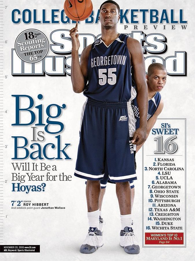Georgetown Roy Hibbert And Jonathan Wallace Sports Illustrated Cover Photograph by Sports Illustrated