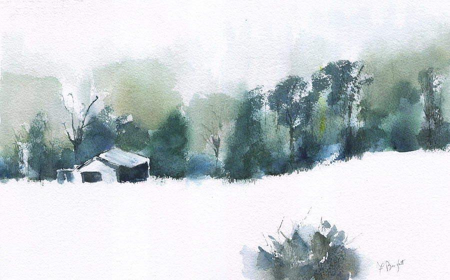 Georgia Barn Watercolor Painting by Frank Bright