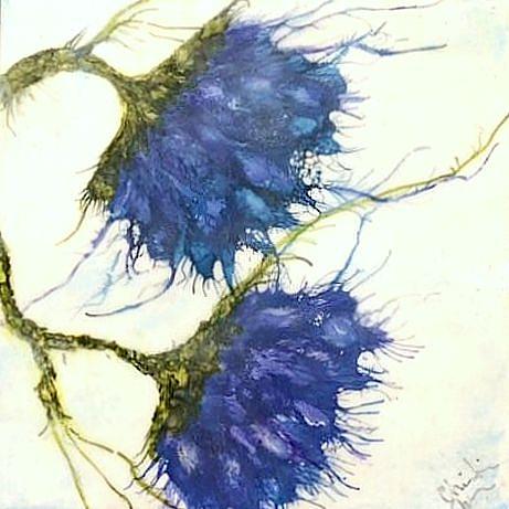Floral Painting - Georgia Blue by Christine Johanns Floral Painting - Georgia Blue by Christine Johanns
