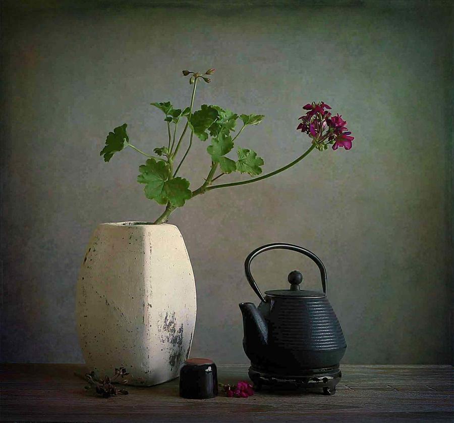Tea Photograph - Geranium Tea by Fangping Zhou
